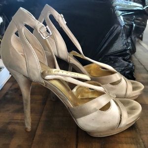 Nine West Champagne Heels